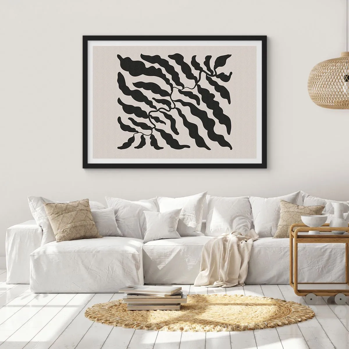 Plakát v černém rámu - Povaha čtverce - 100x70 cm