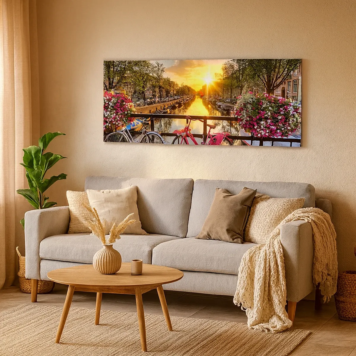 Obraz na plátně - Jarní ráno v Amsterdamu - 30x30 cm