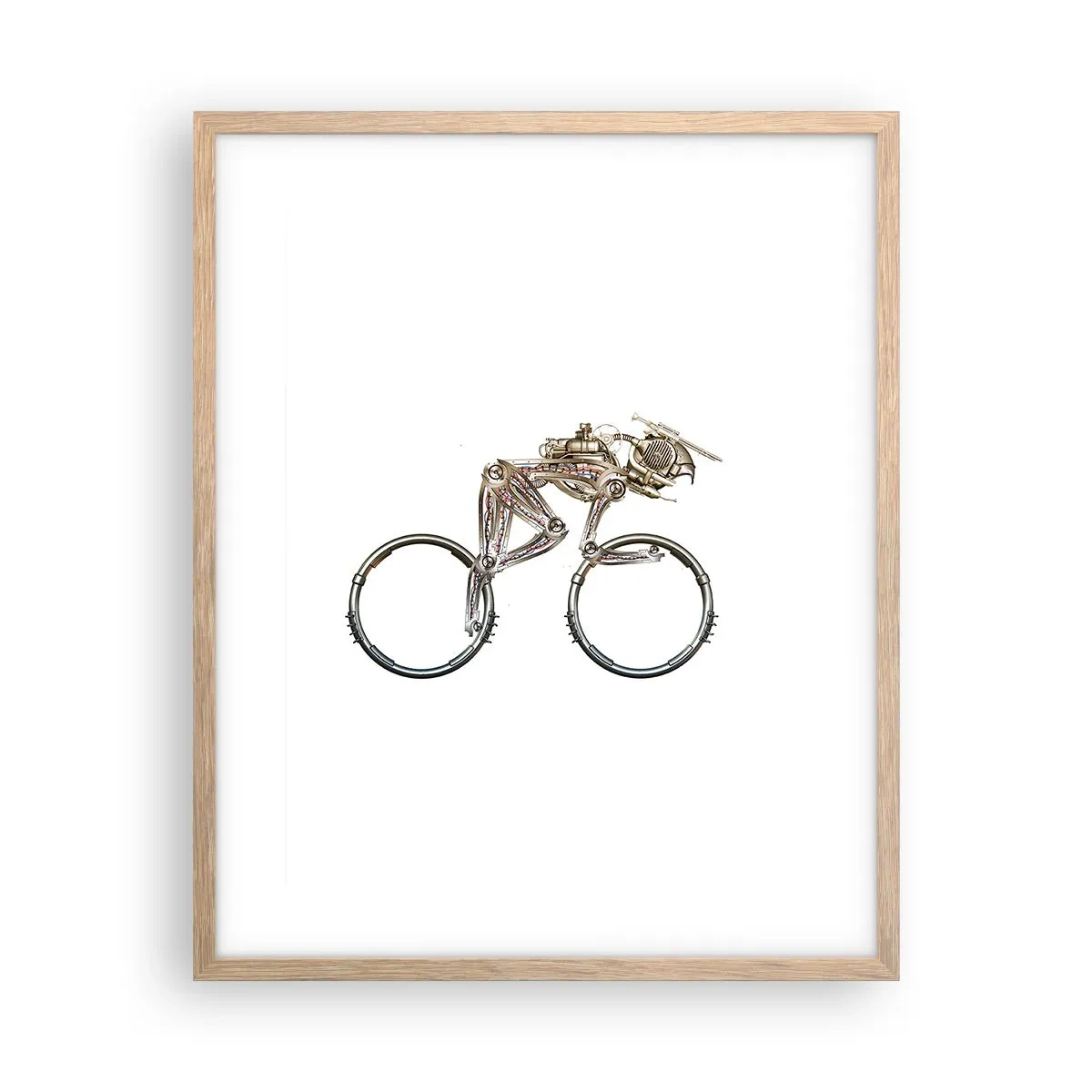 Plakát v rámu světlý dub - Úžasný stroj - 40x50 cm
