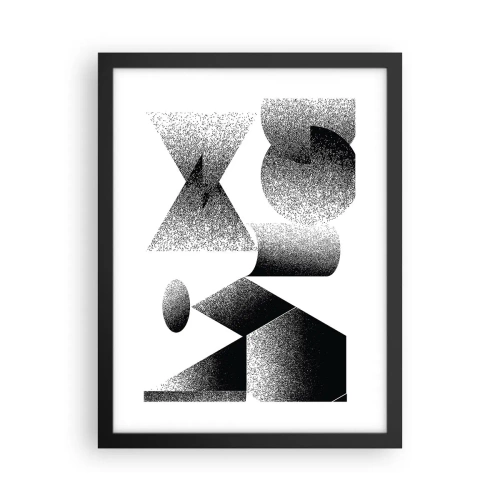 Plakát v černém rámu - Úhly a ovály - 30x40 cm