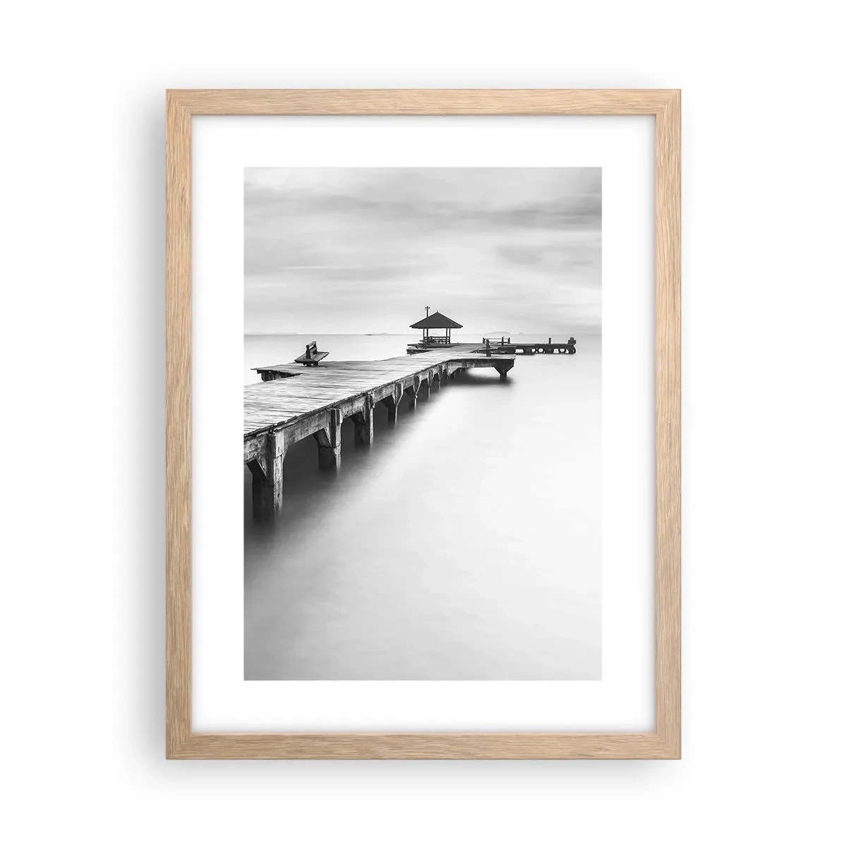 Plakát v rámu světlý dub - Daleko od nás - 30x40 cm