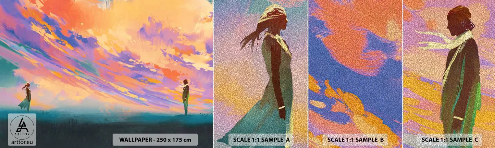 Vzor Fototapety Premium Sand - Síla přitažlivosti - Abstrakce, Žena a muž, Kus - 100x30 cm