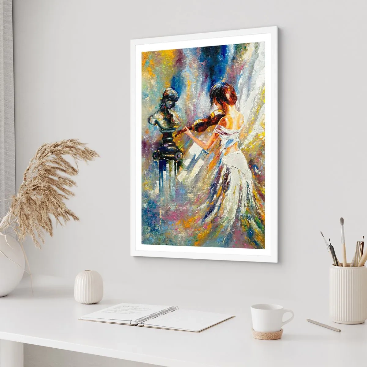 Plakát v bílém rámu - Oživení citem - 70x100 cm