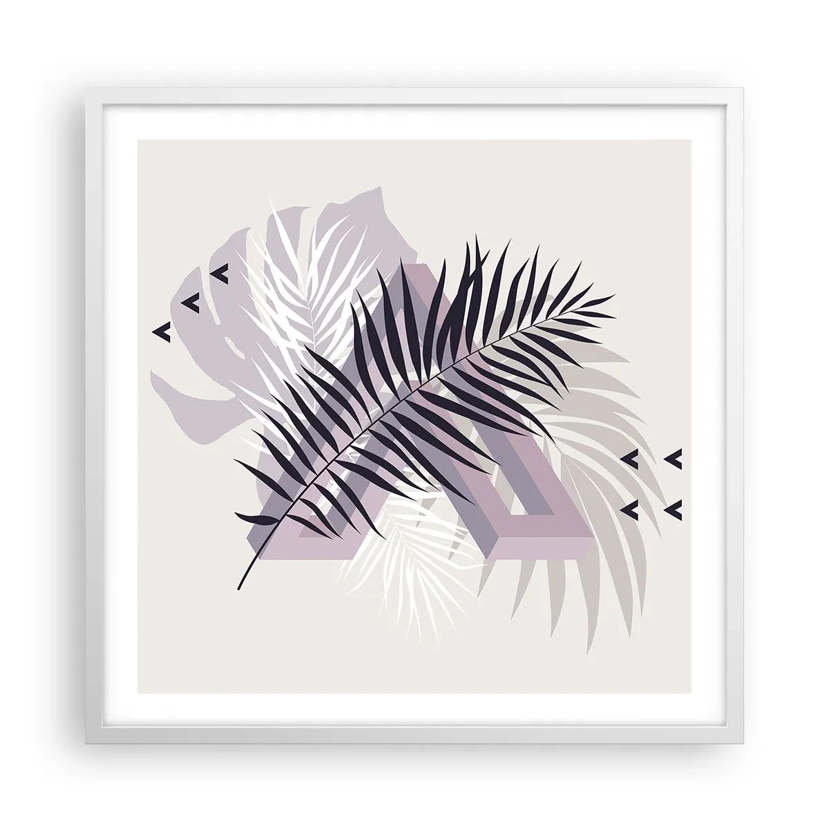 Plakát v bílém rámu - Stín stínu - 60x60 cm