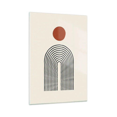 Obraz na skle - Magnetismus tvarů a barev - 50x70 cm