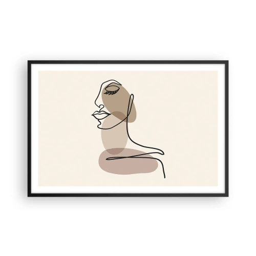 Plakát v černém rámu - Určitá linie krásy - 91x61 cm