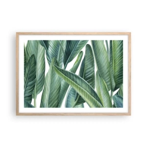 Plakát v rámu světlý dub - Prostě zelená - 70x50 cm