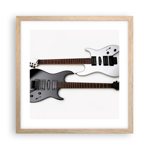 Plakát v rámu světlý dub - Harmonie tvarů - 40x40 cm