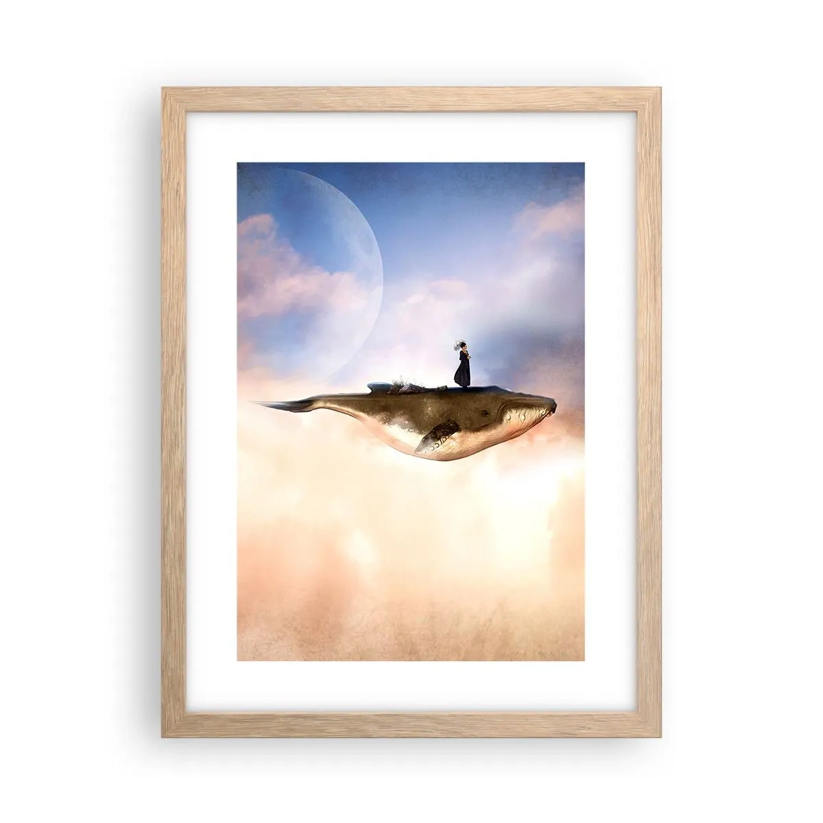 Plakát v rámu světlý dub - Surrealistická cesta - 30x40 cm