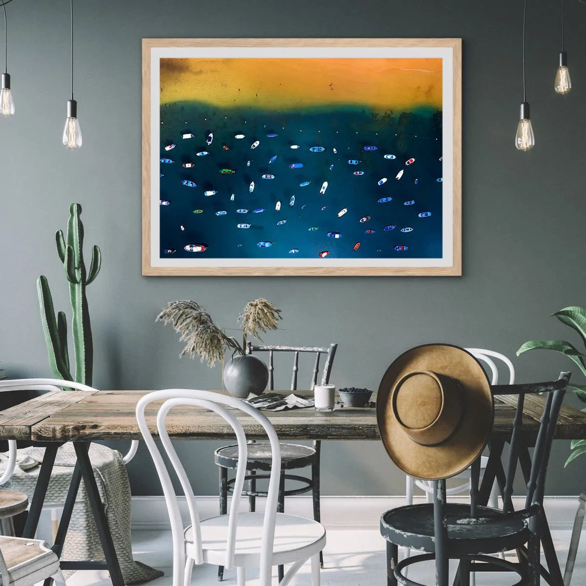 Plakát v rámu světlý dub - Prázdninová hra - 70x50 cm