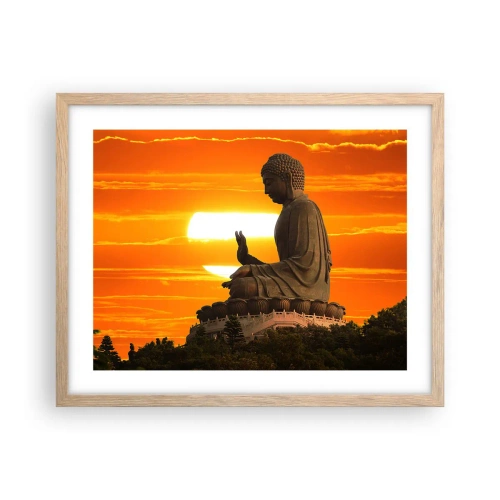 Plakát v rámu světlý dub - Bez strachu ze světa - 50x40 cm