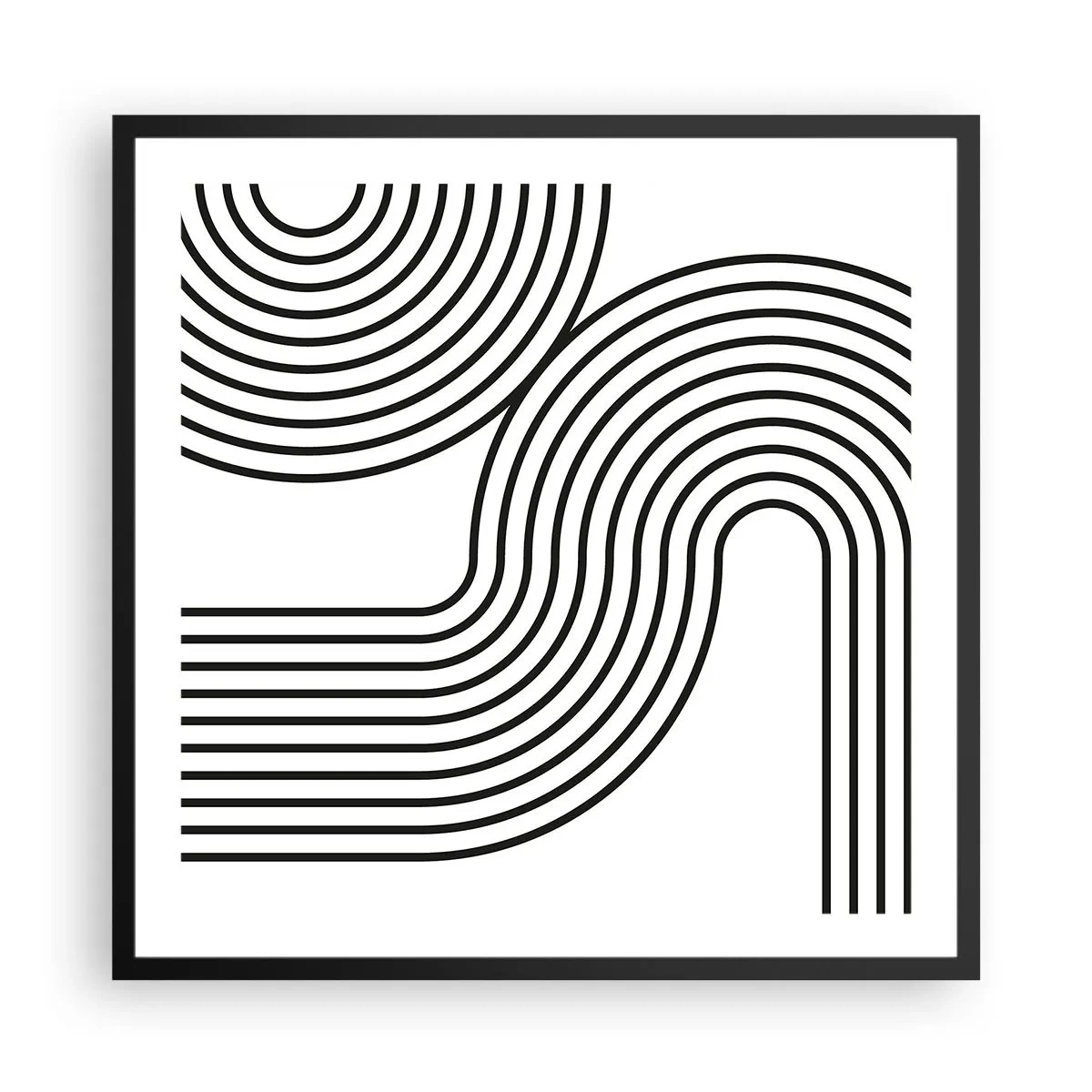 Plakát v černém rámu - V zatáčce - 60x60 cm