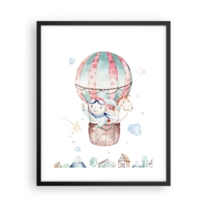 Plakát v černém rámu - Brzy se vrátíme! - 40x50 cm