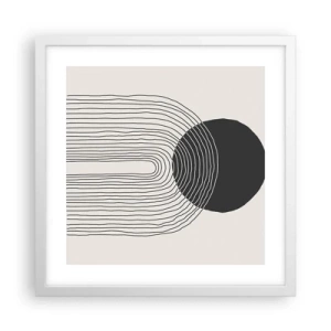 Plakát v bílém rámu - Chvění a jistota - 40x40 cm