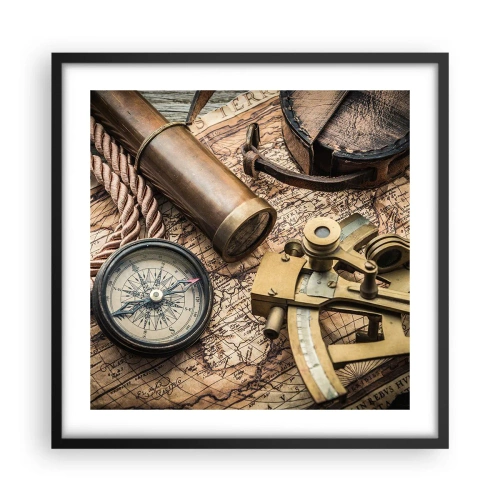 Plakát v černém rámu - Urči směr - 50x50 cm