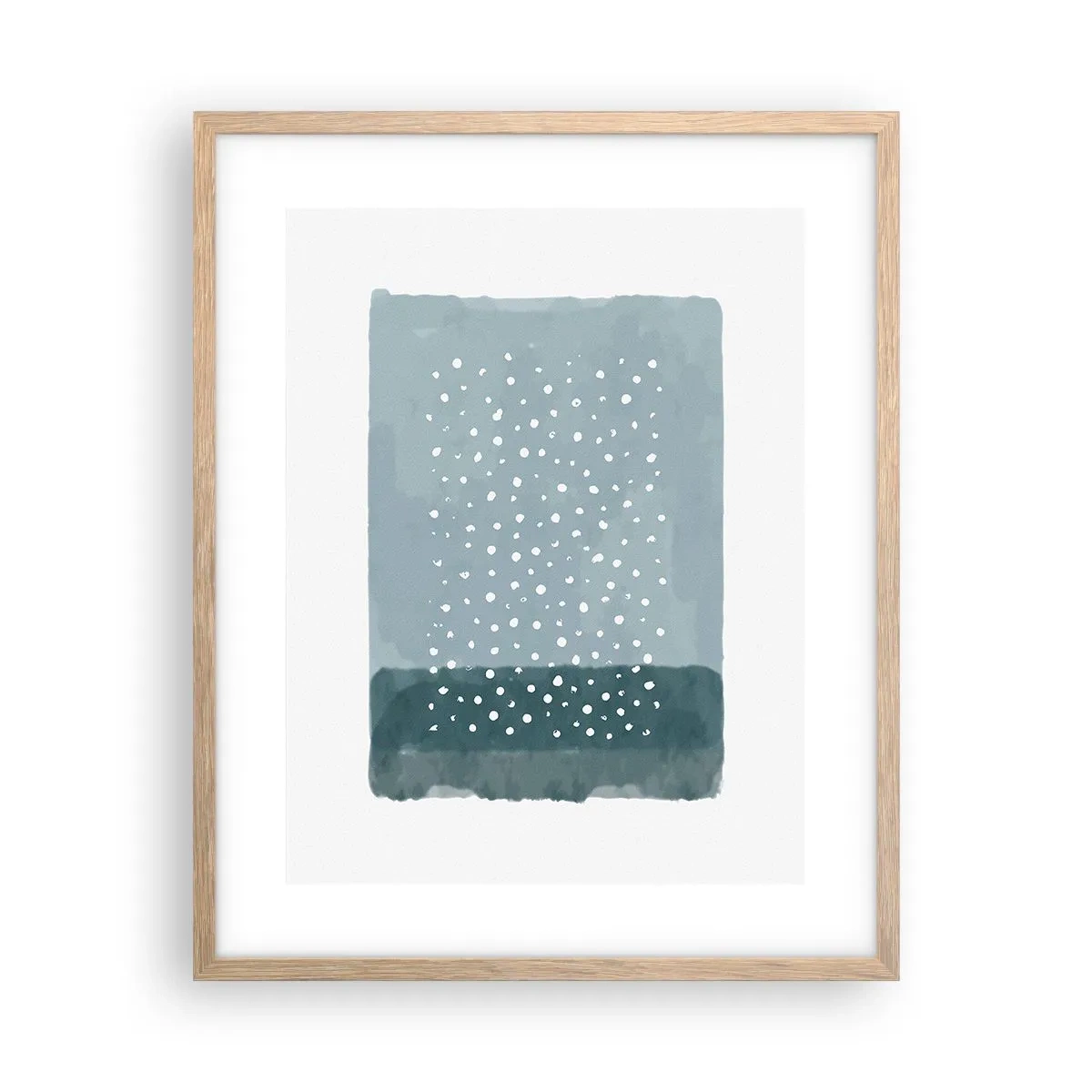 Plakát v rámu světlý dub - Pěstováno na modři - 40x50 cm