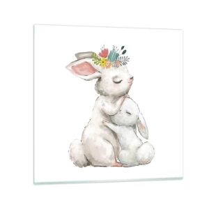 Obraz na skle - Nejlepší je u mámy - 30x30 cm