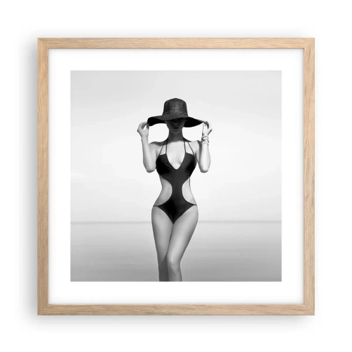 Plakát v rámu světlý dub - Jmenuji se: Elegance - 40x40 cm