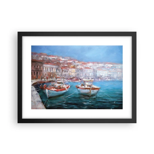 Plakát v černém rámu - Italský záliv - 40x30 cm