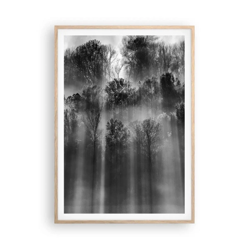 Plakát v rámu světlý dub - V paprscích světla - 70x100 cm