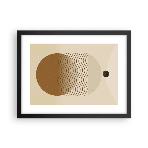 Plakát v černém rámu - O původu geometrických obrazců - 40x30 cm