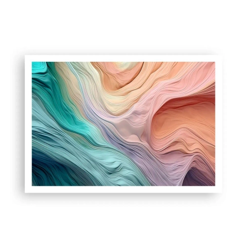 Plakát - Duhová vlna - 100x70 cm