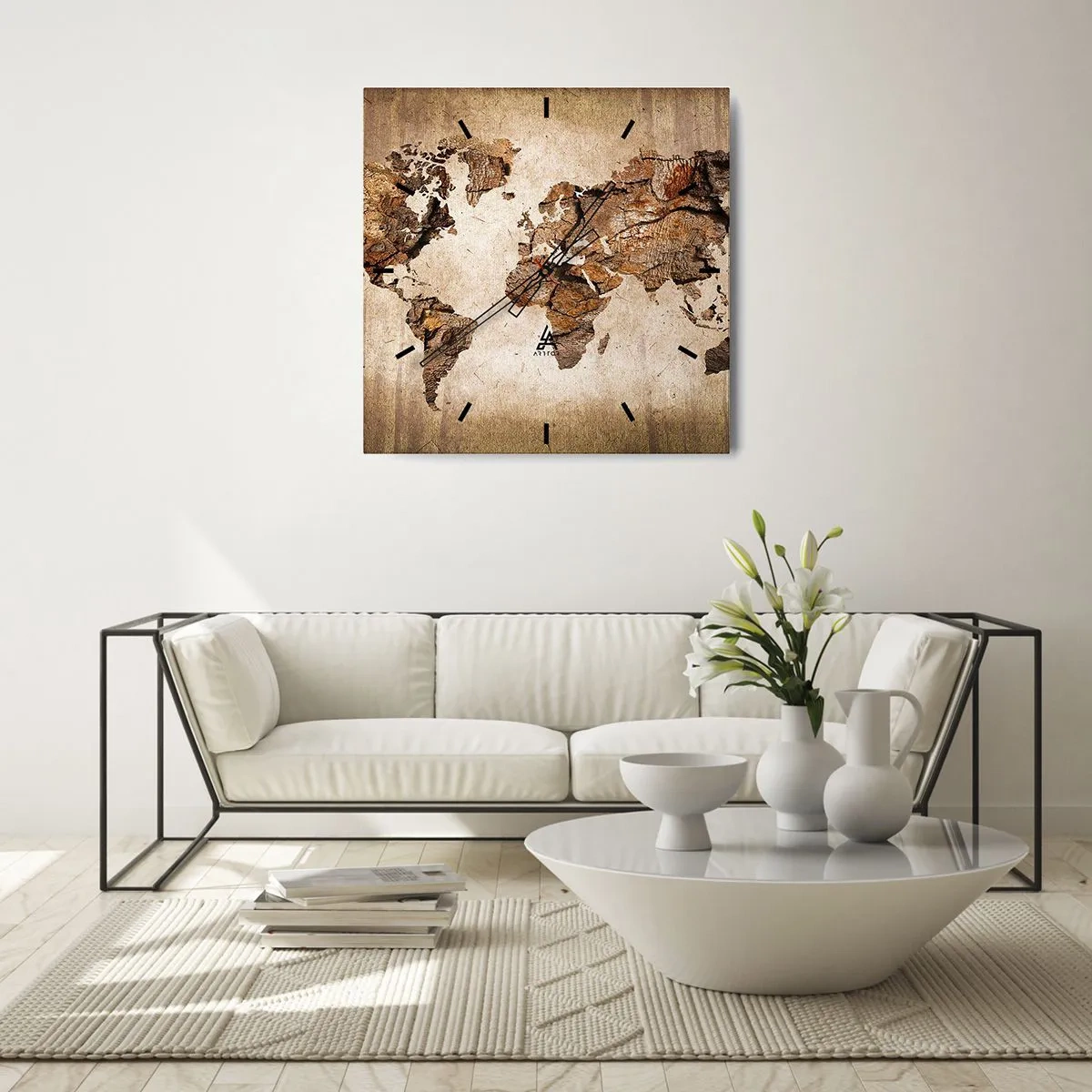 Nástěnné hodiny - Objev světa - 40x40 cm