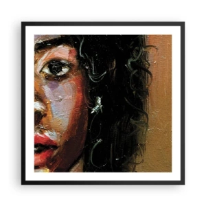 Plakát v černém rámu - Černá a jas - 60x60 cm