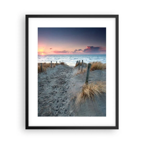 Plakát v černém rámu - Za trochu lásky šel bych světa kraj… - 40x50 cm