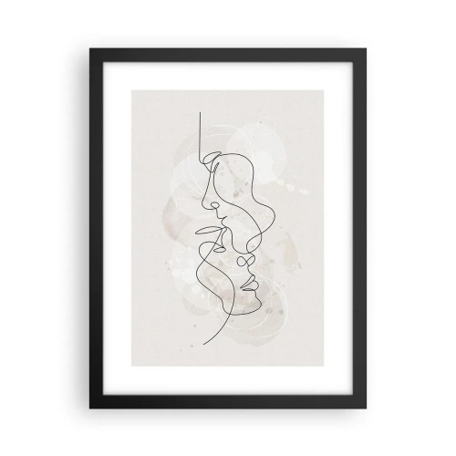 Plakát v černém rámu - Zamotaní v objetí - 30x40 cm