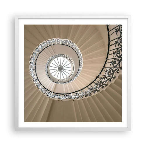 Plakát v bílém rámu - Uvnitř mušle - 60x60 cm