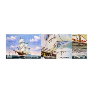 Vzor Fototapety Premium Canvas - Hrdě s větrem - Námořní, Plachetnice, Oceán - 100x30 cm