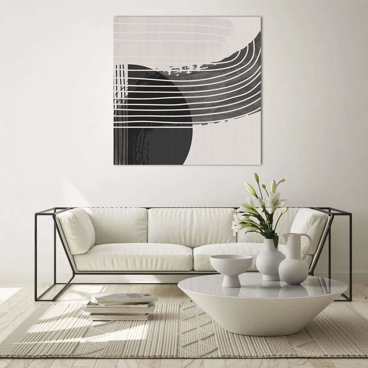 Obraz na skle - Tam a zpět - 60x60 cm