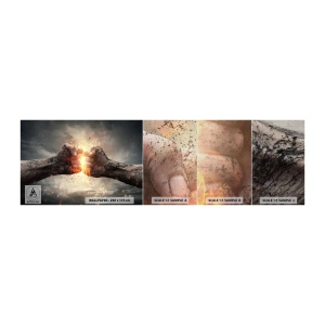 Vzor Fototapety Premium Canvas - Jdi do války - Abstrakce, Zaťatou ruku, Platnost - 100x30 cm