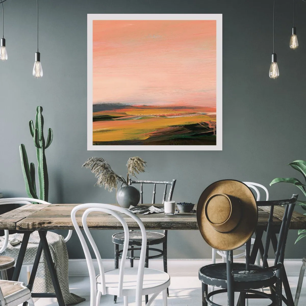 Plakát - V růžových tónech - 50x50 cm