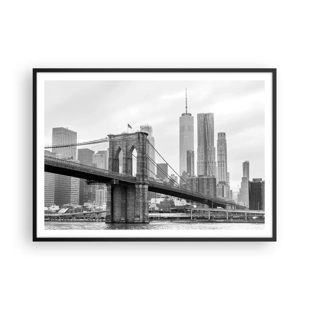 Plakát v černém rámu - Newyorské zázraky - 100x70 cm