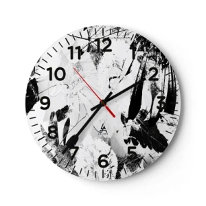 Nástěnné hodiny - Podzim v negativu - 40x40 cm