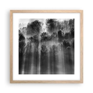Plakát v rámu světlý dub - V paprscích světla - 40x40 cm