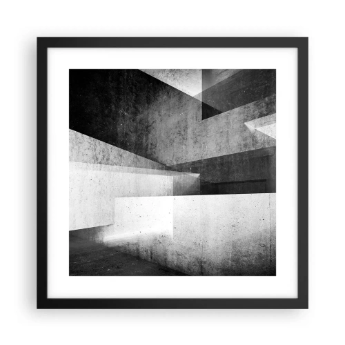 Plakát v černém rámu - Struktura prostoru - 40x40 cm
