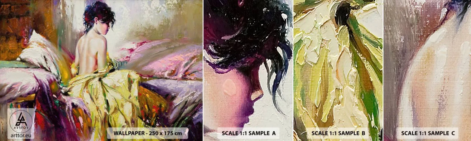 Vzor Fototapety Samolepicí Deluxe Sticker - Mezi ústy a okrajem poháru - Žena, Tělo, Kus - 100x30 cm