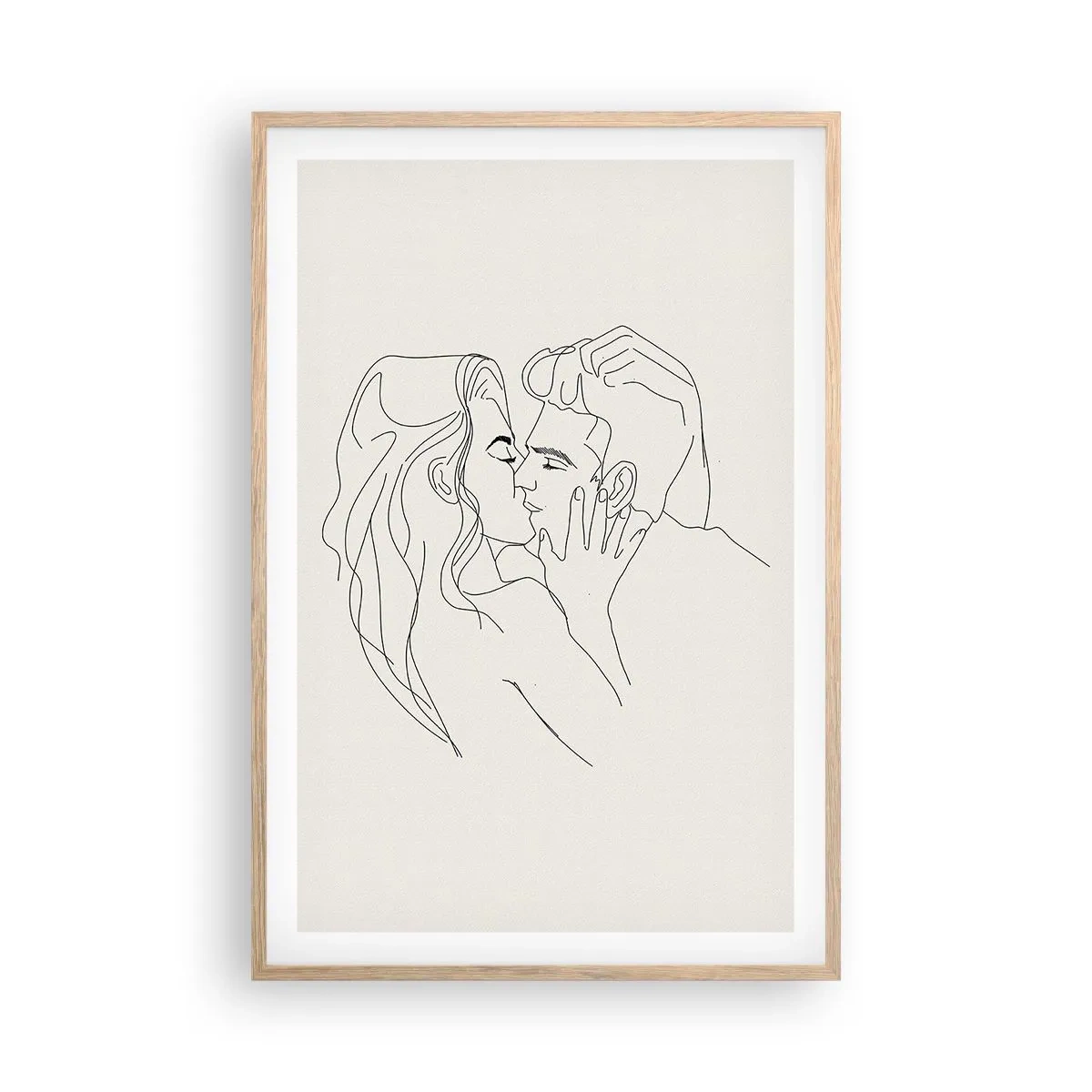 Plakát v rámu světlý dub - Zamotaní citem - 61x91 cm