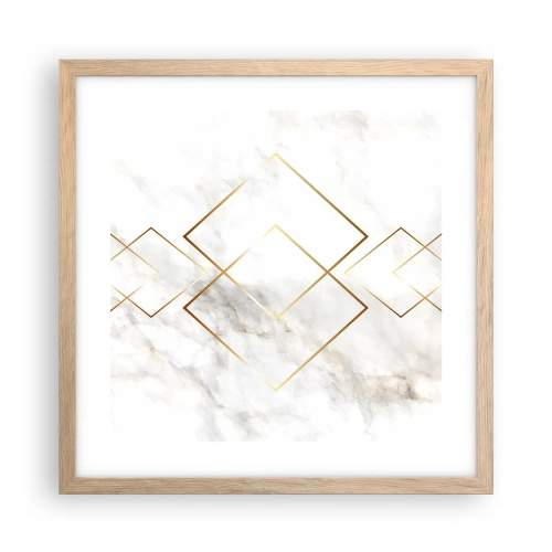 Plakát v rámu světlý dub - Pohled na nekonečno - 40x40 cm