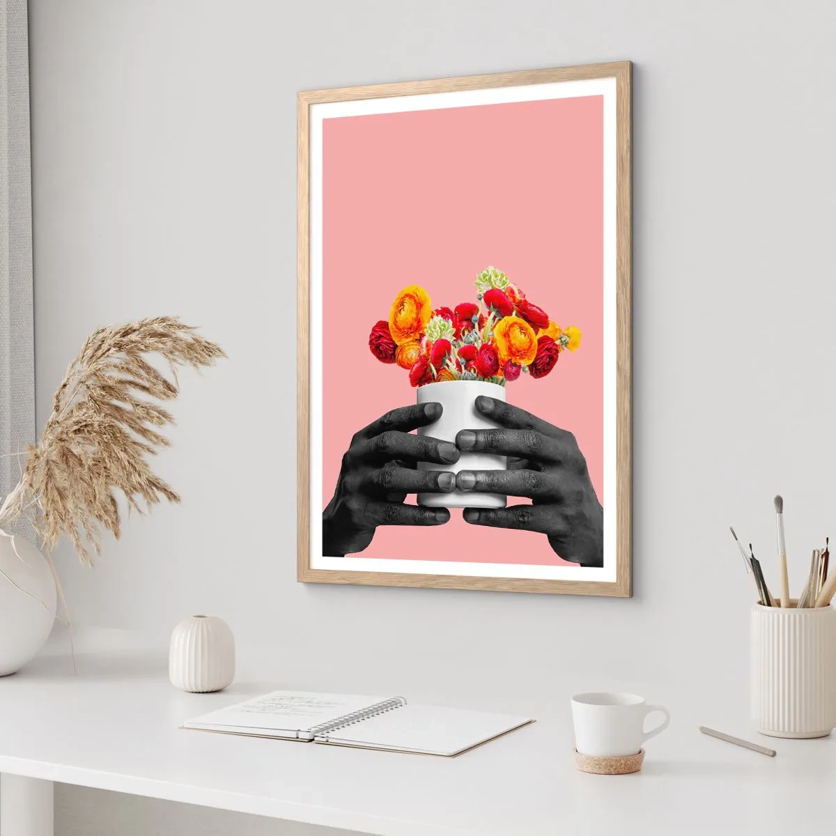 Plakát v rámu světlý dub - Apoteóza života - 40x50 cm