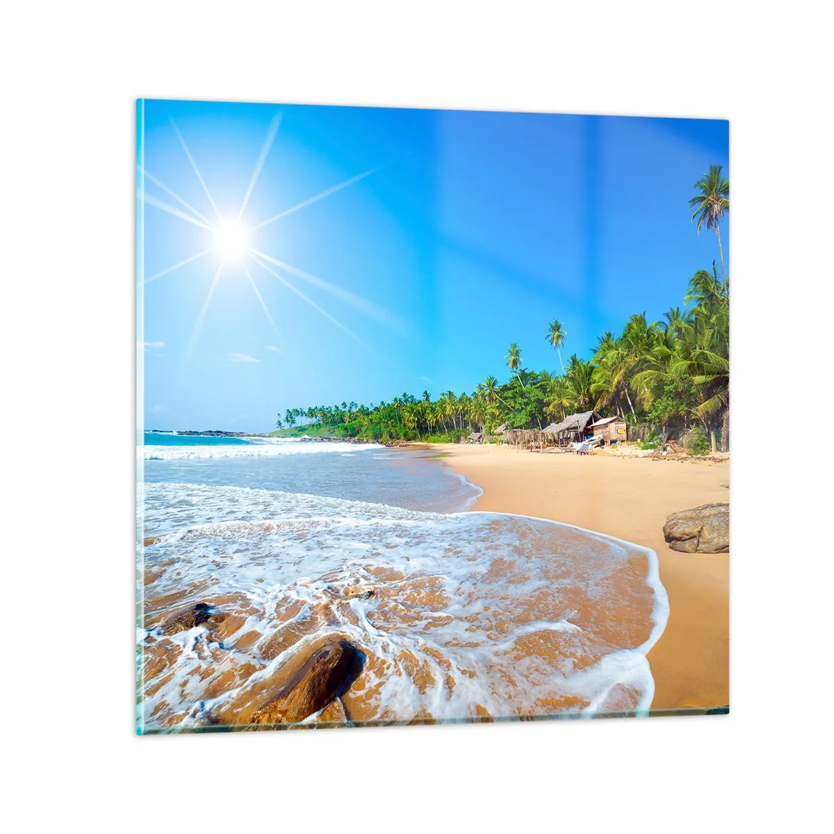 Obraz na skle - Exotické místo pro tebe - 40x40 cm