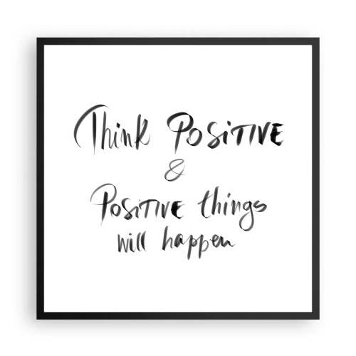 Plakát v černém rámu - Jak žít? - 60x60 cm