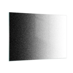 Obraz na skle - Černobílý gradient se zrnitými a světelnými efekty - 70x50cm - Směrem ke světlu - Moderní nástěnná dekorace do obývacího pokoje a ložnice ARTTOR