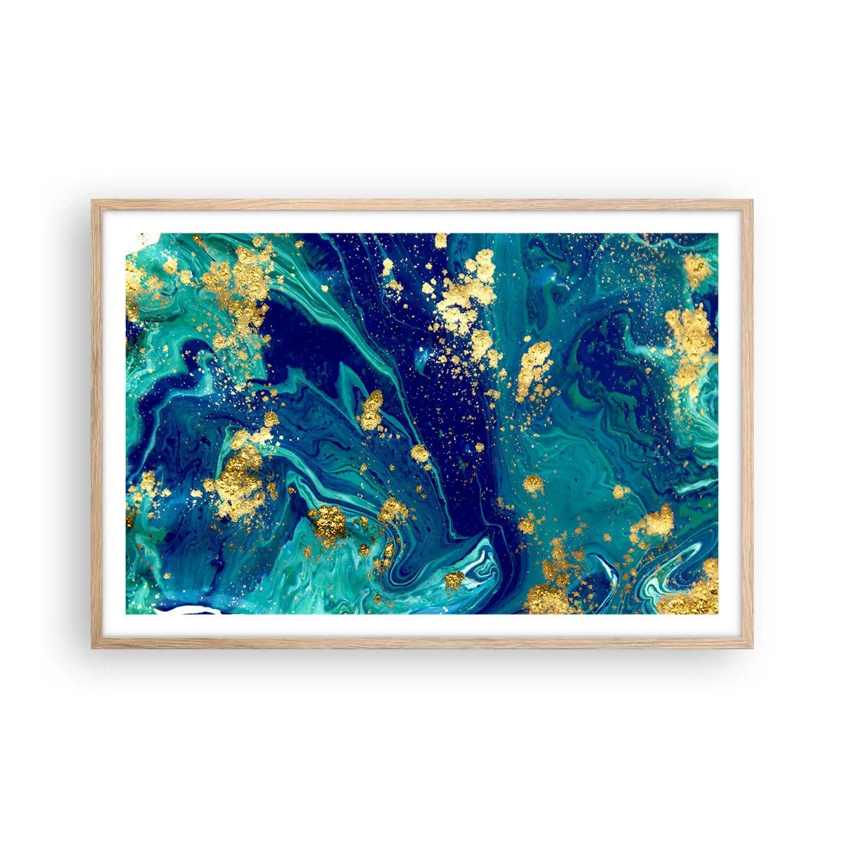 Plakát v rámu světlý dub - Plátky slunce - 91x61 cm