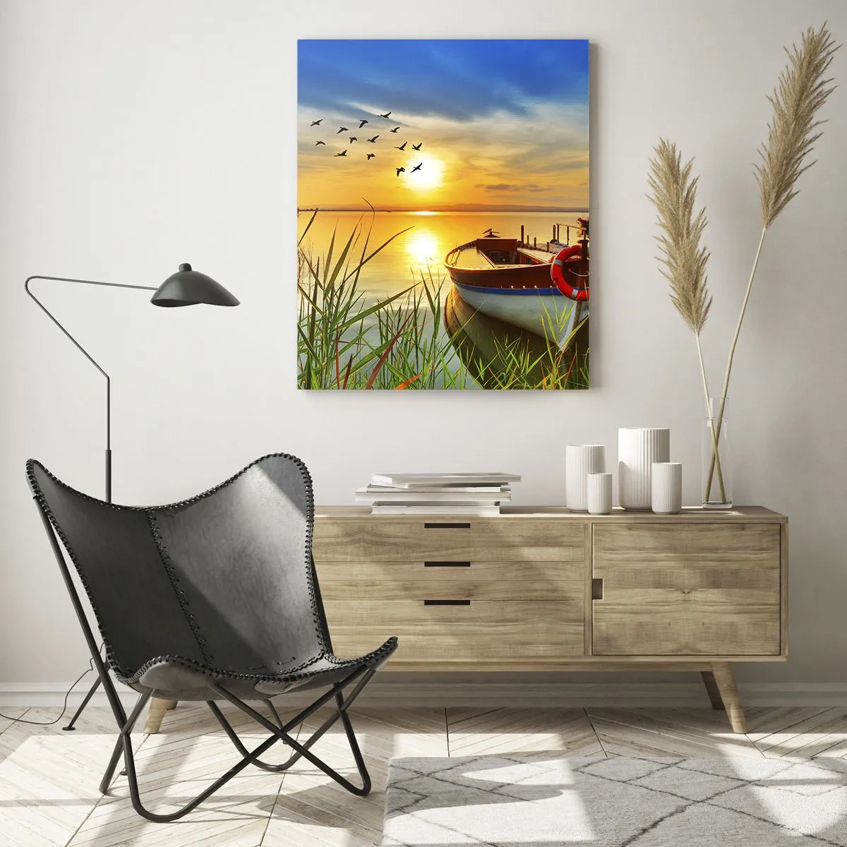Obraz na skle - Kormoráni už odlétají - 50x70 cm