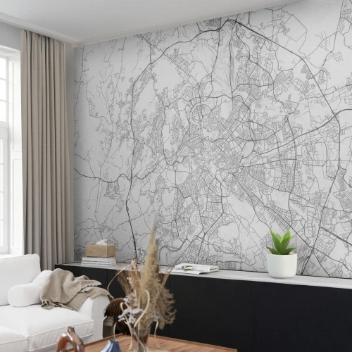 Fototapeta Premium Sand - Římský kruh - Město, Mapa města, Řím - 450x315 cm