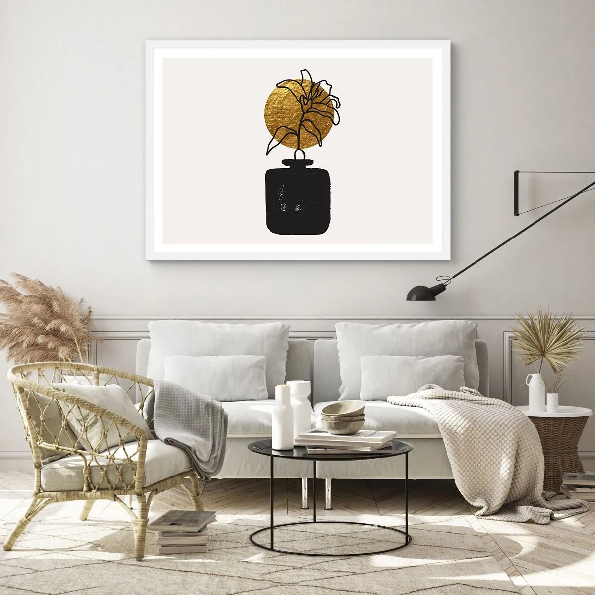 Plakát v bílém rámu - Krása, která má cenu zlata - 70x50 cm